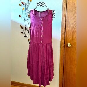 NWT Levaca fuchsia colored maxi dress, size large